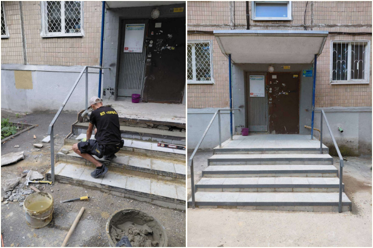 У Харкові комунальники відремонтували сотні вхідних груп у житлових будинках